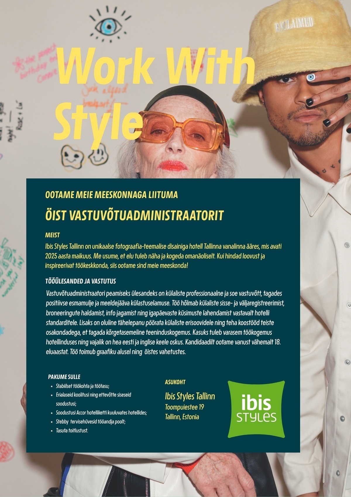 Duco Styles OÜ ÖINE VASTUVÕTUADMINISTRAATOR - liitu ibis Styles Tallinn meeskonnaga!