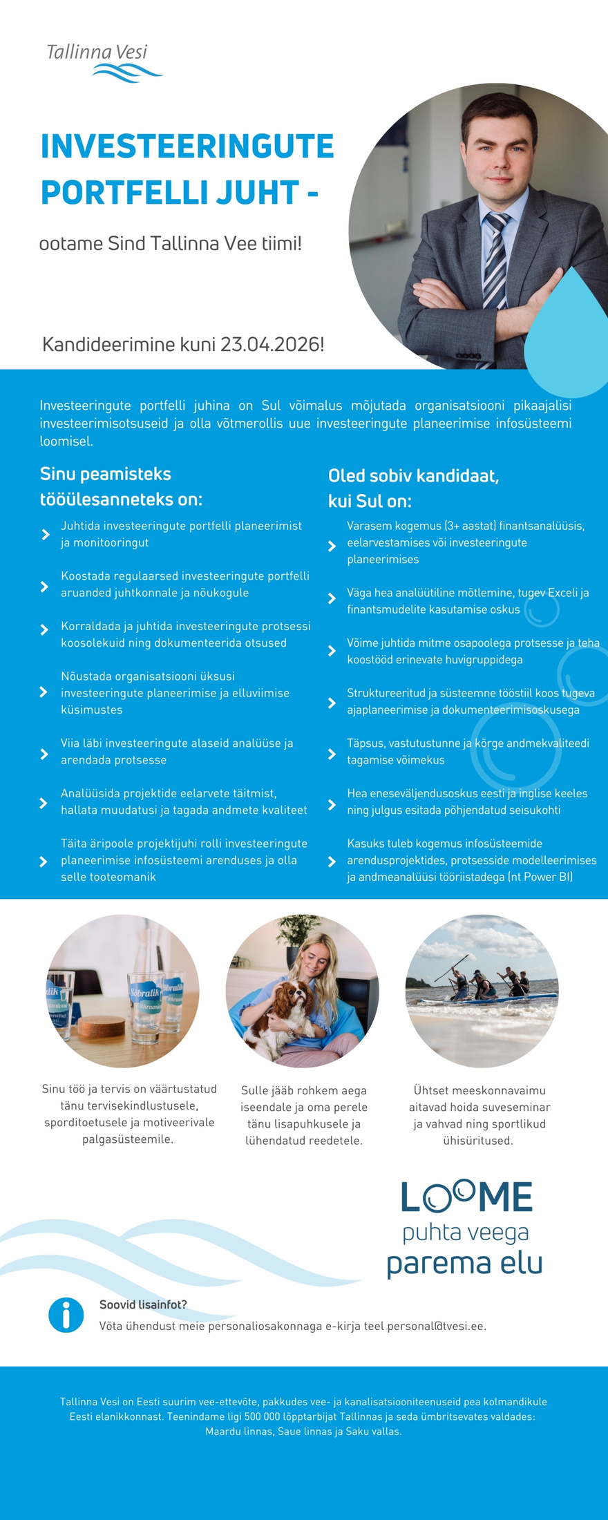 AS Tallinna Vesi Investeeringute portfelli juht