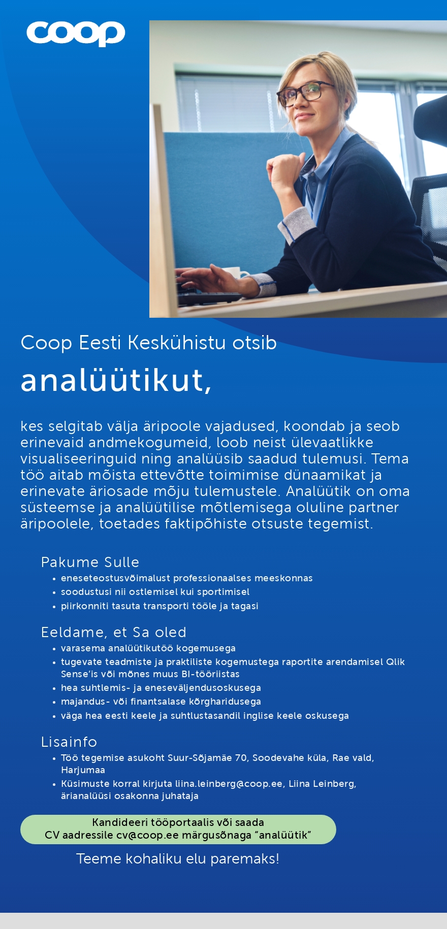 Coop Eesti Keskühistu Analüütik