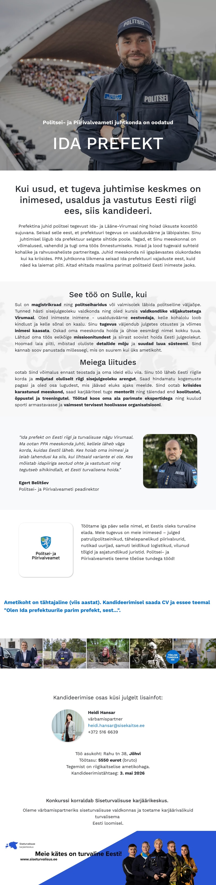 Siseturvalisuse karjäärikeskus Ida prefekt