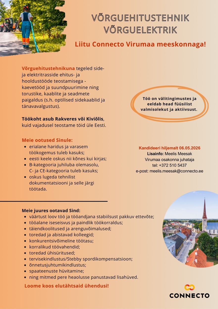 Connecto Võrguehitustehnik/võrguelektrik