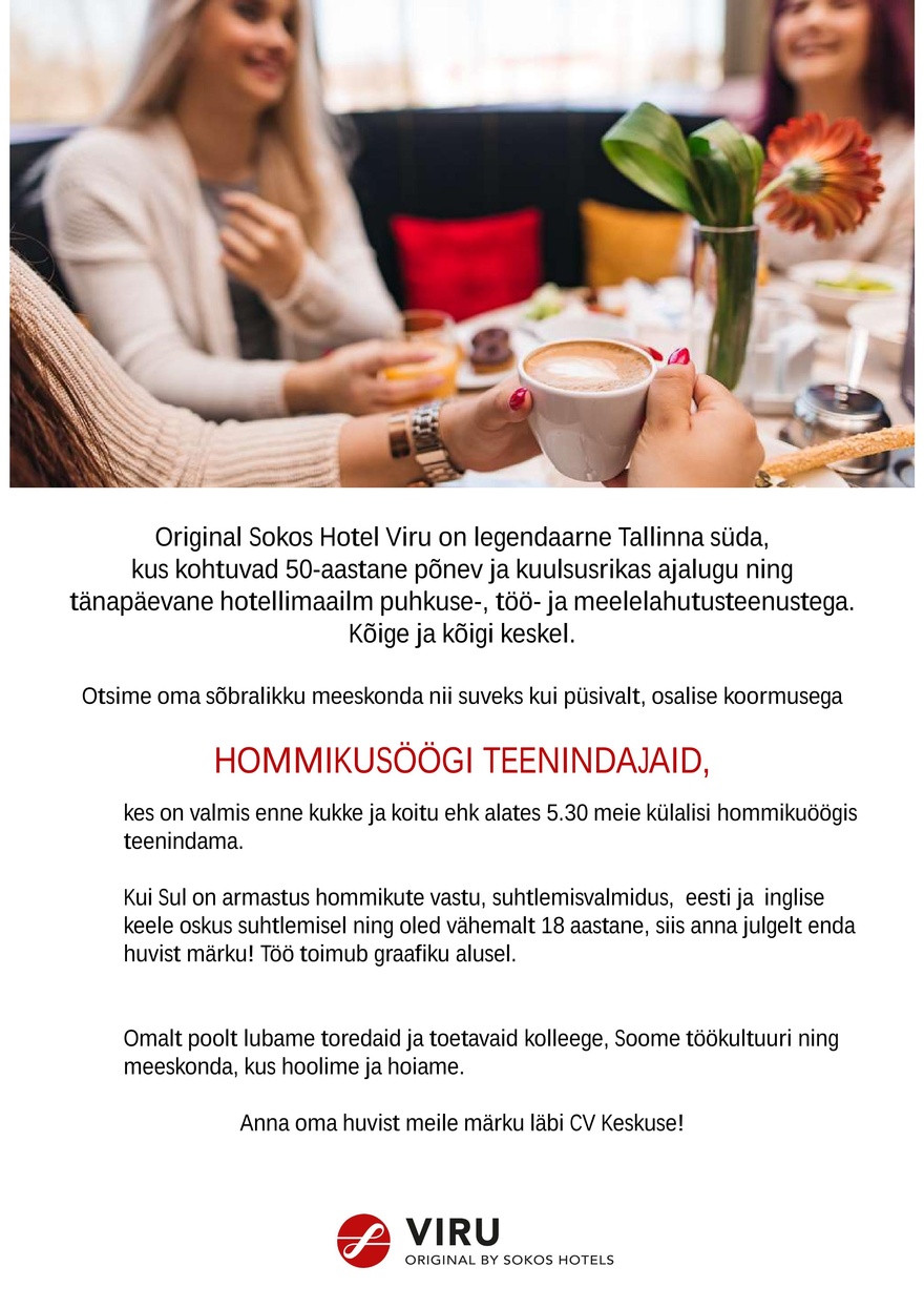 Sokotel AS HOMMIKUSÖÖGI TEENINDAJAID