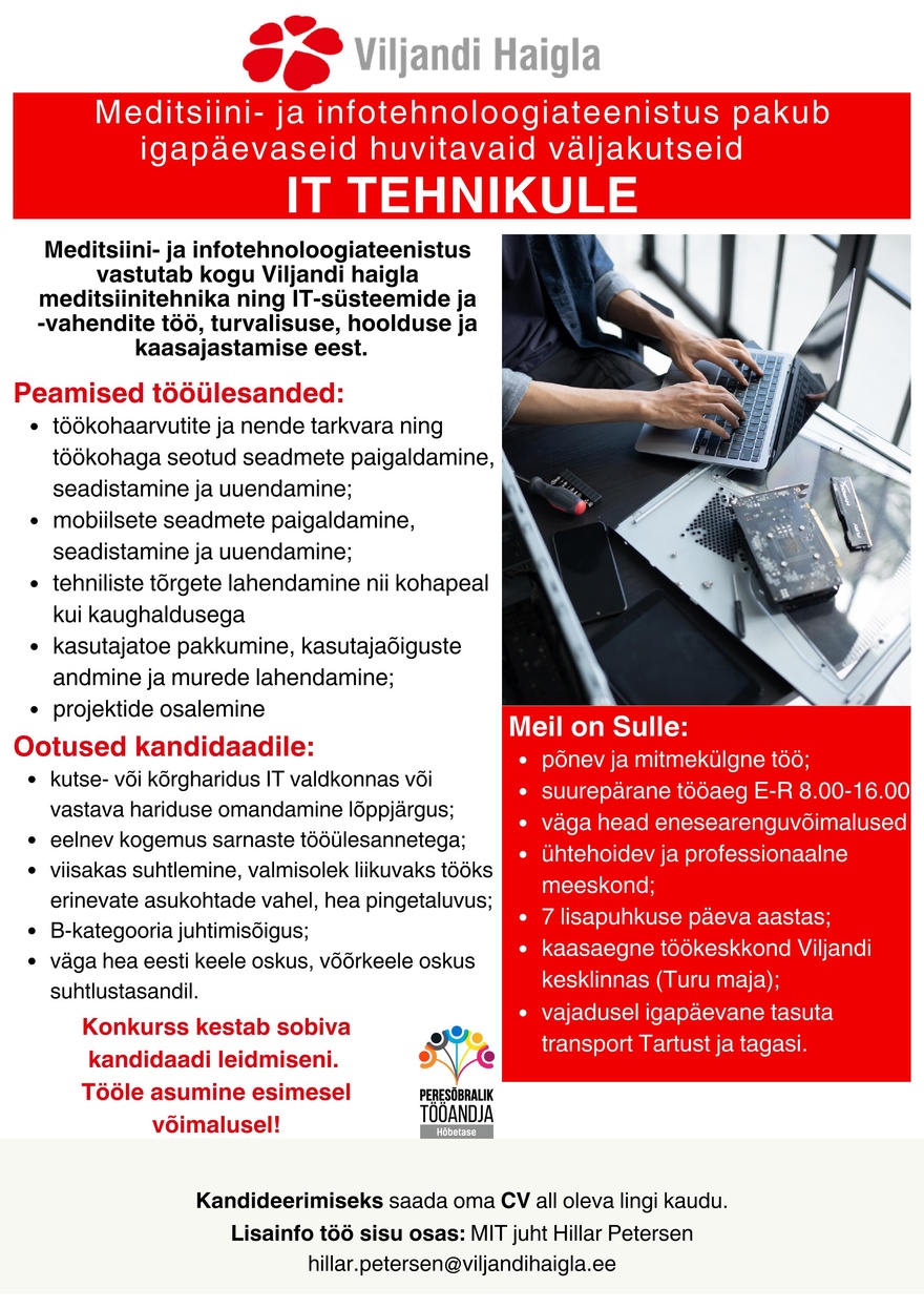 SA Viljandi Haigla IT tehnik