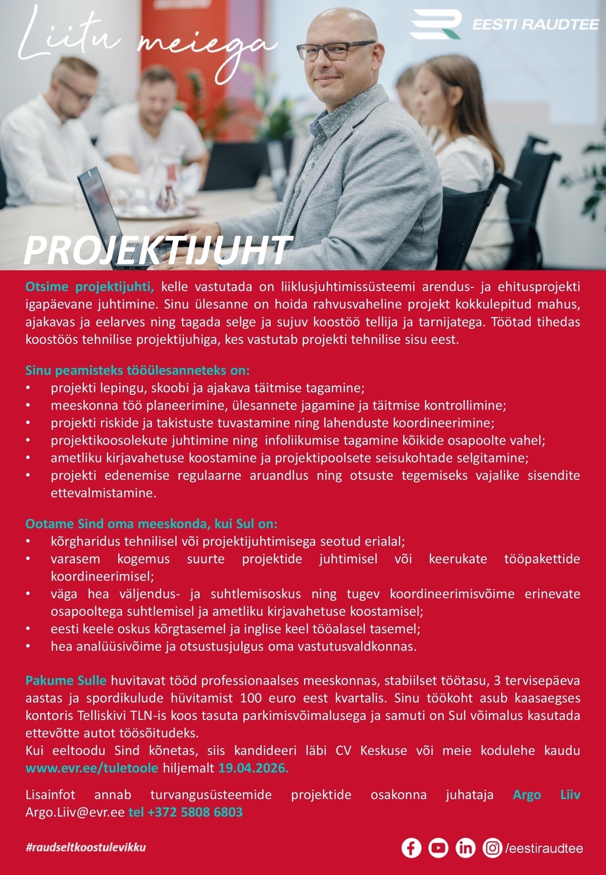 Eesti Raudtee AS Projektijuht