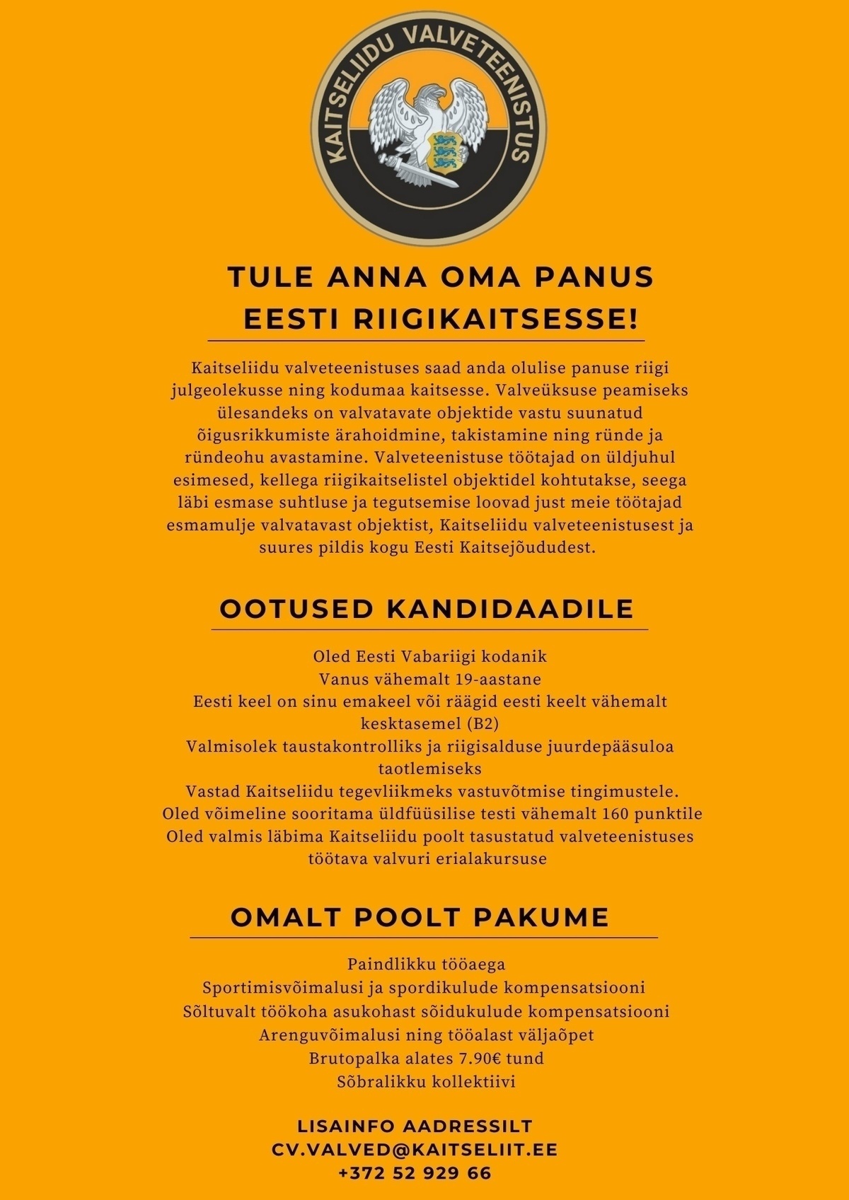 KAITSELIIT VALVEÜKSUSLANE