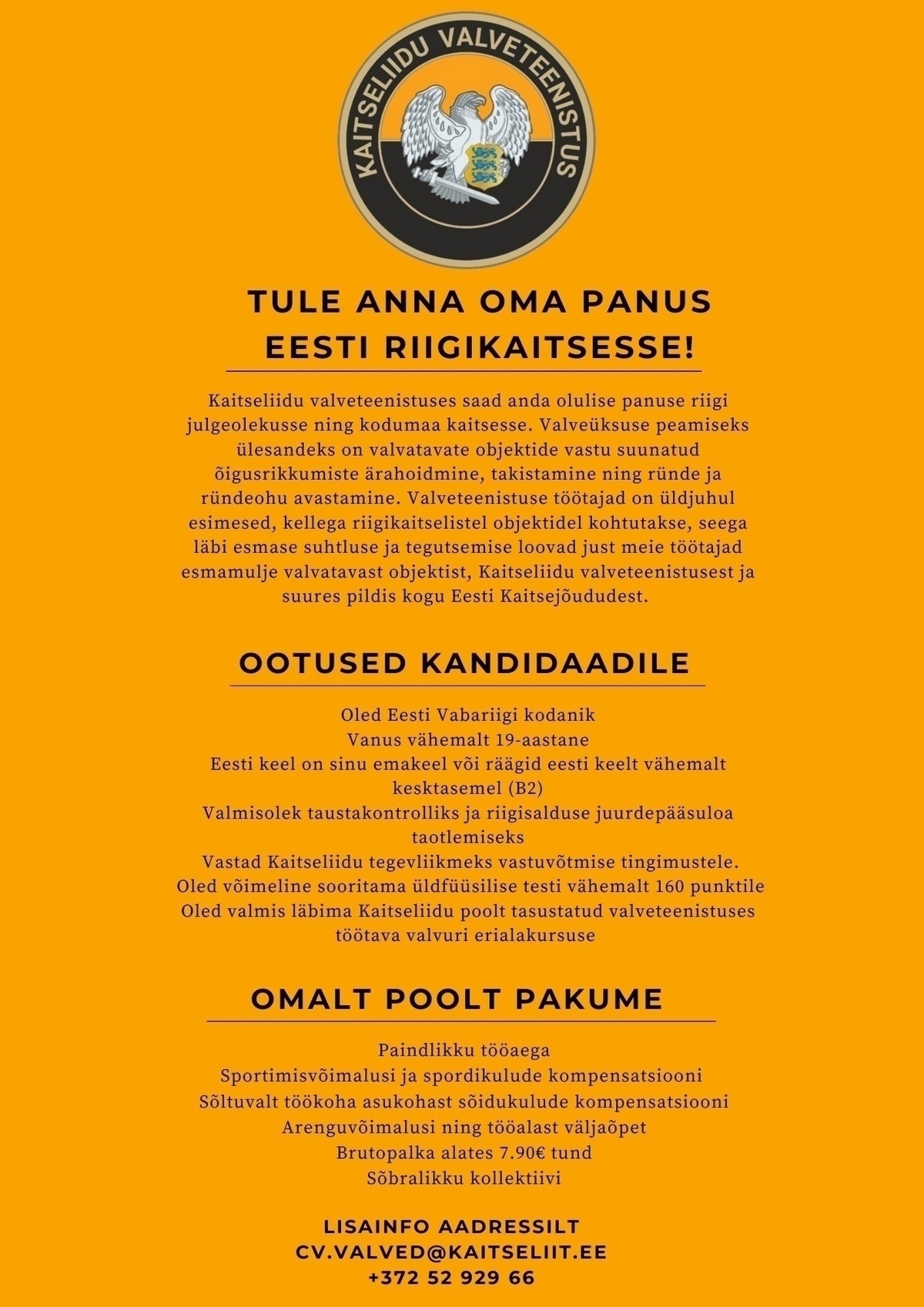 KAITSELIIT VALVEÜKSUSLANE