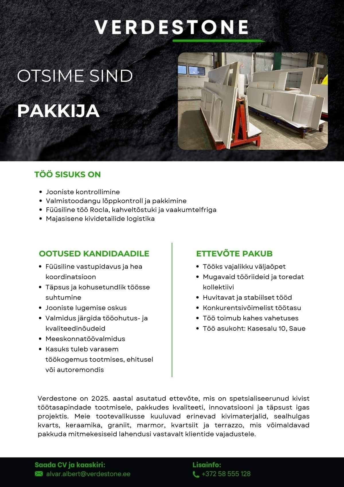 Verdestone OÜ Pakkija