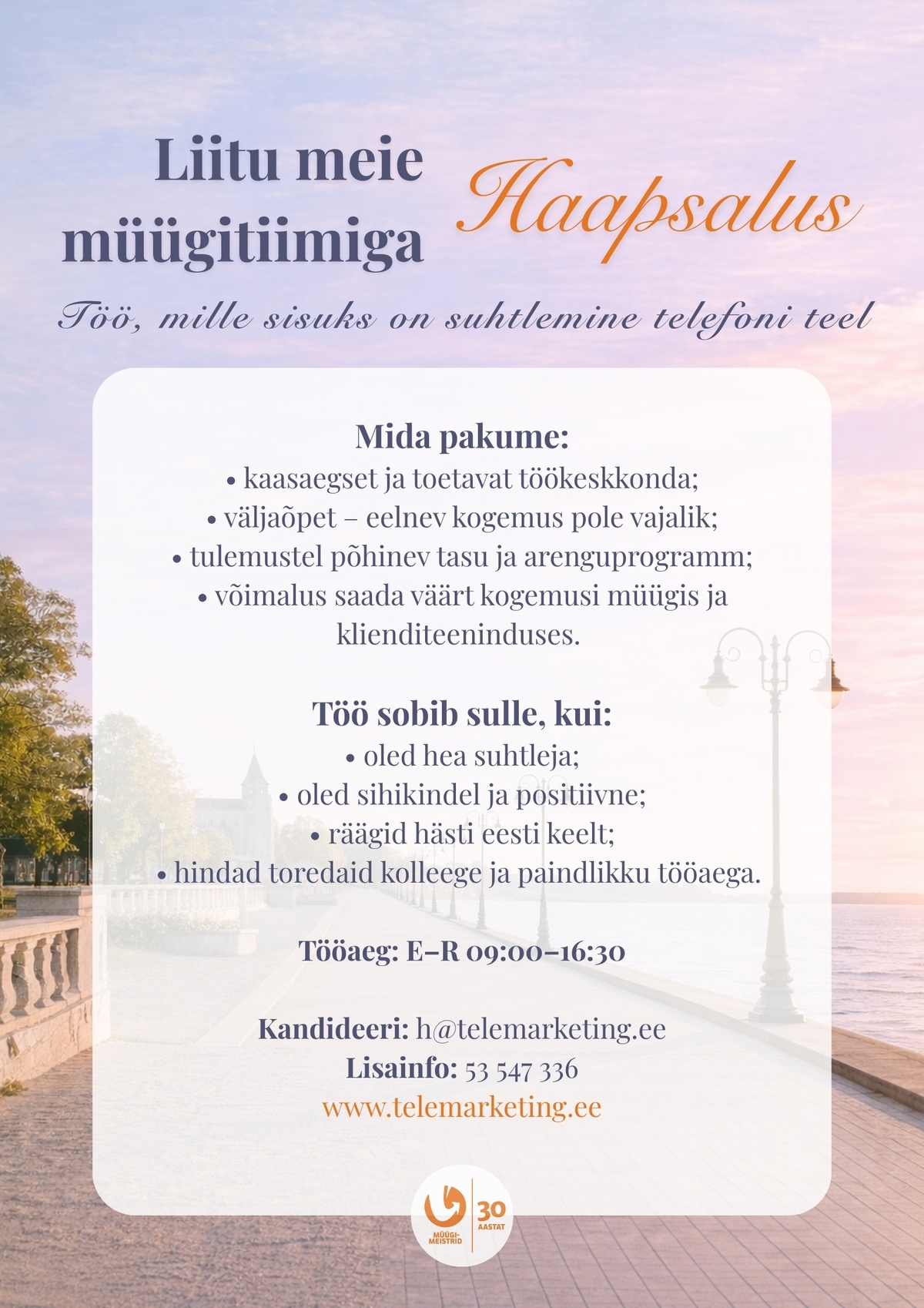 Müügimeistrite AS Müügikonsultant Haapsalus