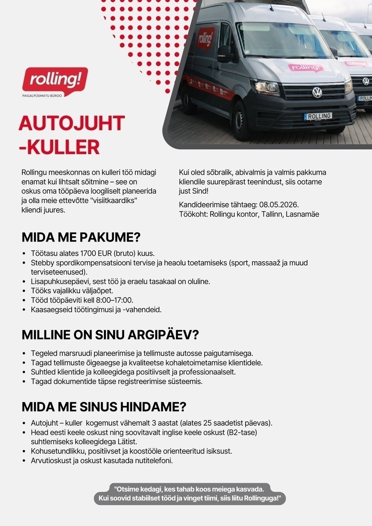 ROLLING OÜ AUTOJUHT - KULLER