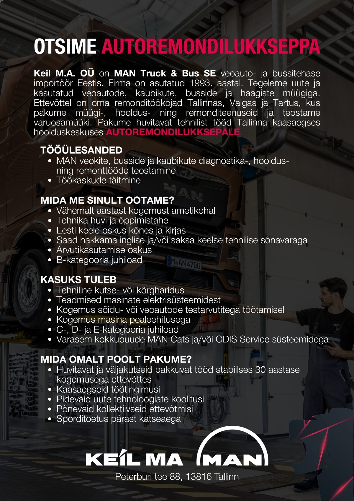 Keil M.A. OÜ Autoremondilukksepp