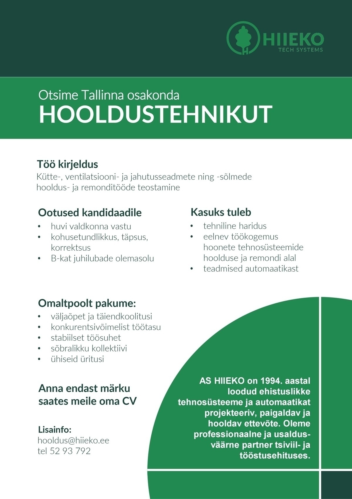 Hiieko AS Hooldustehnik