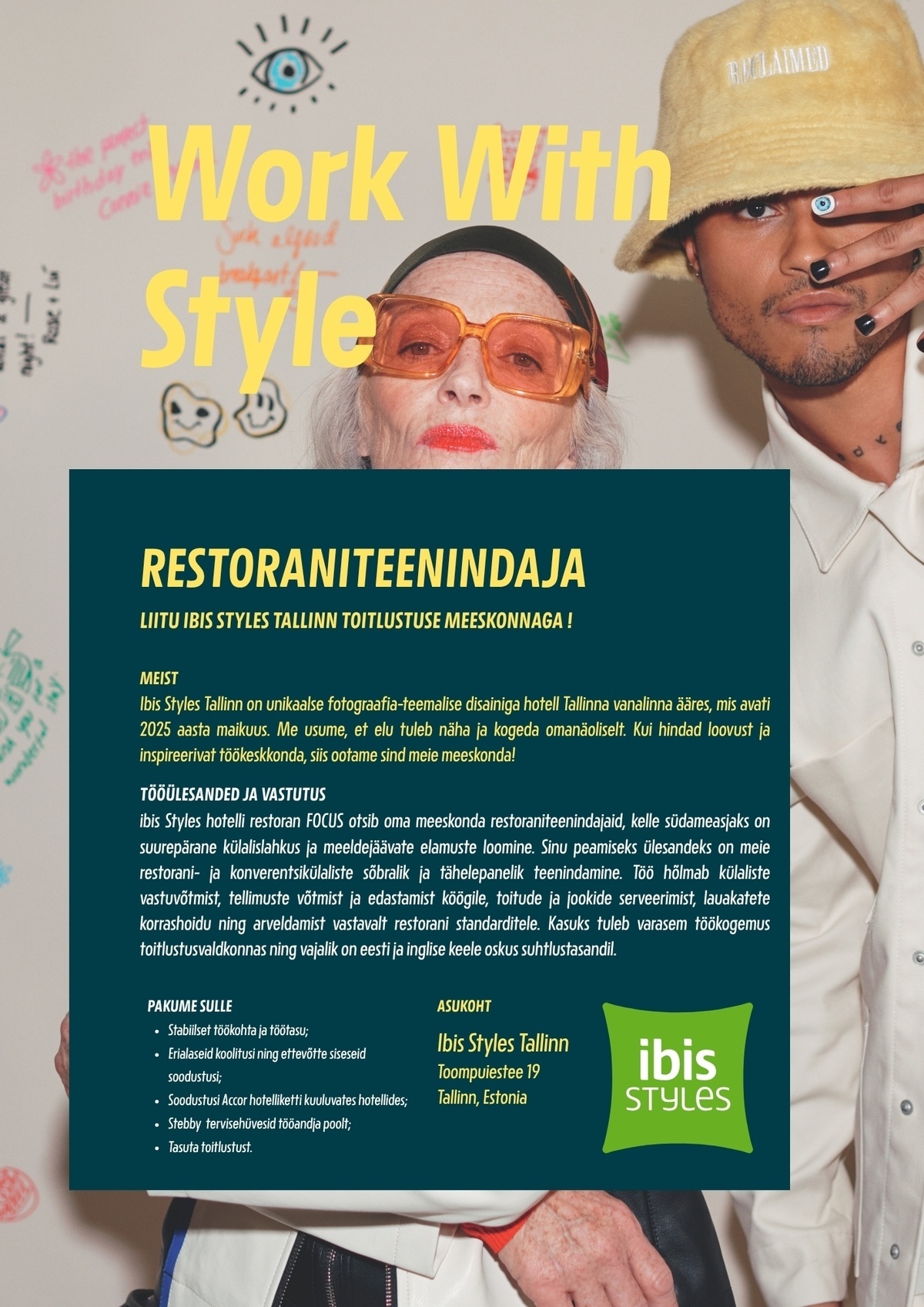 Duco Styles OÜ Restoraniteenindaja - liitu ibis Styles Tallinn hotelli meeskonnaga!