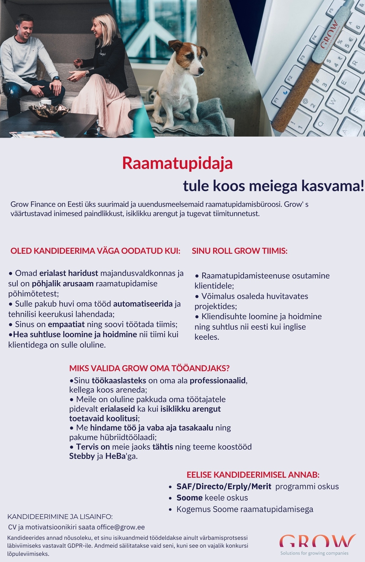 Grow Finance OÜ Raamatupidaja