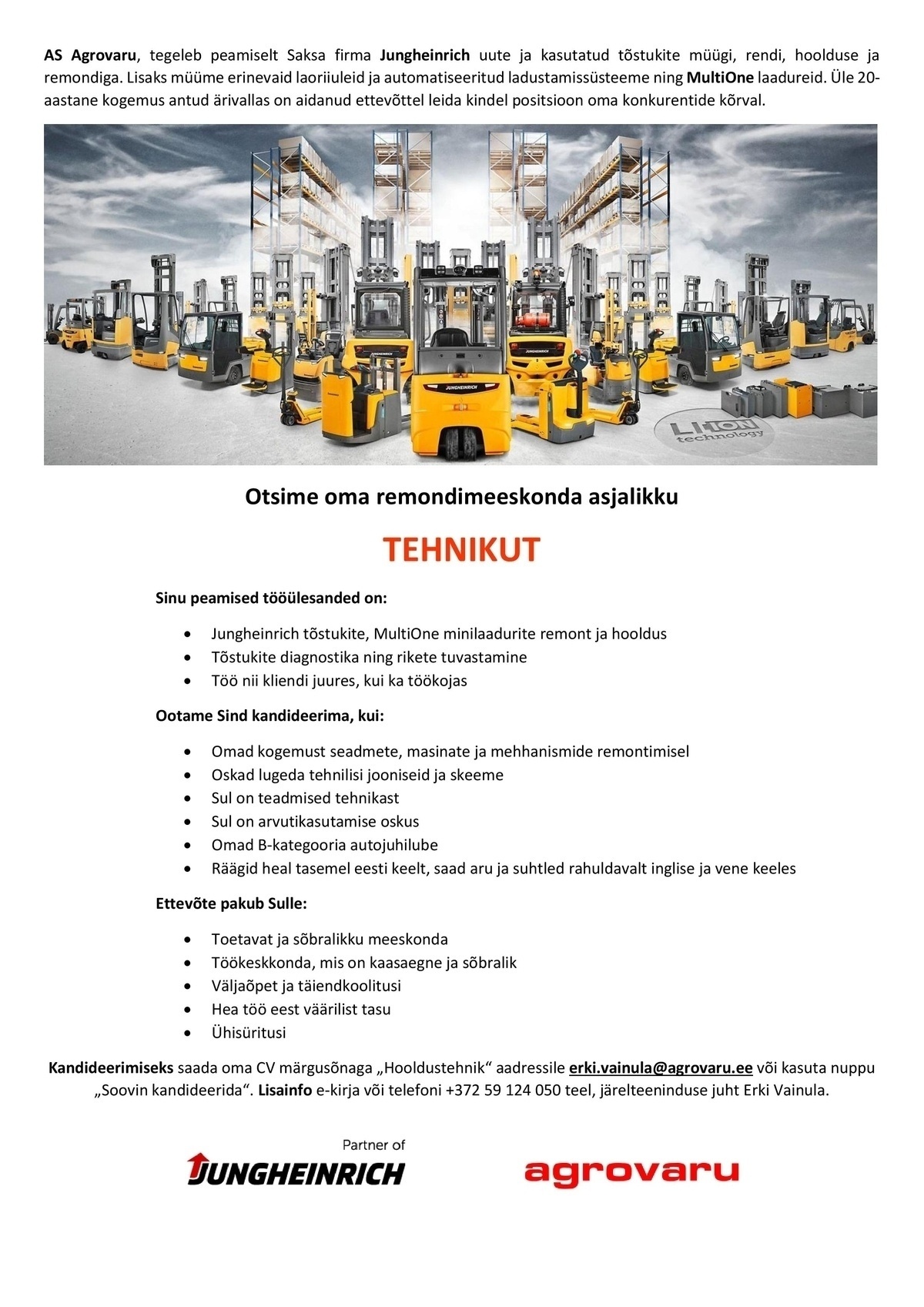 Agrovaru AS Hooldus ja remonditehnik