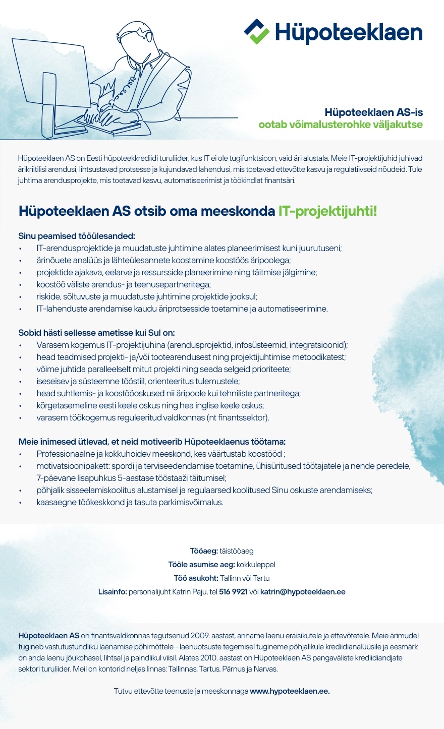 HÜPOTEEKLAEN AS IT-projektijuht