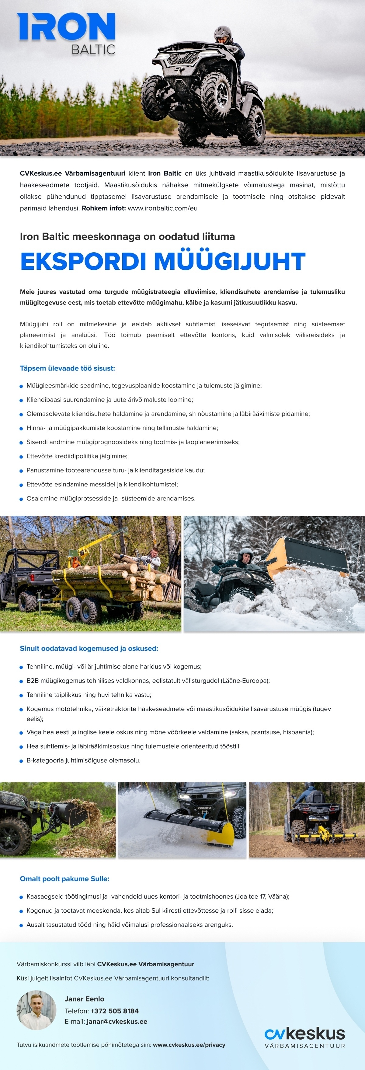 Iron Baltic OÜ EKSPORDI MÜÜGIJUHT (maastikusõidukite lisavarustus)