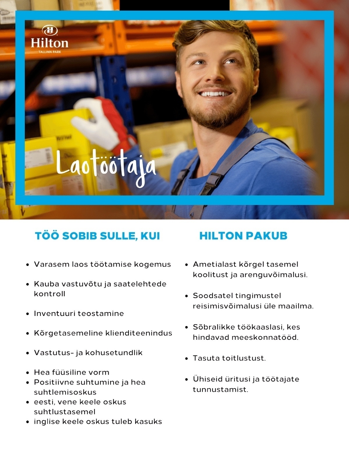 Hilton Tallinn Park Laotöötaja