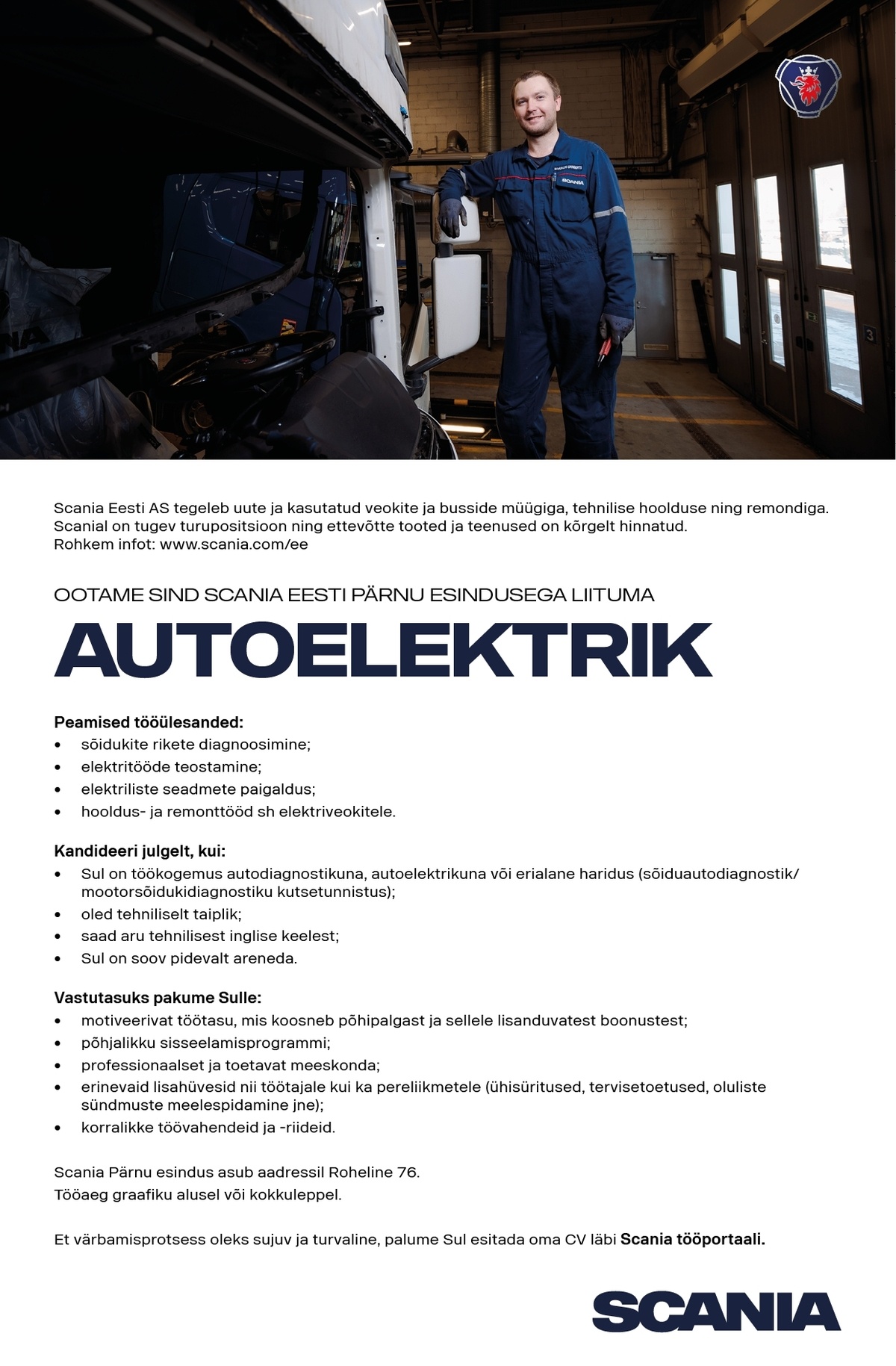 Scania Eesti AS Autoelektrik