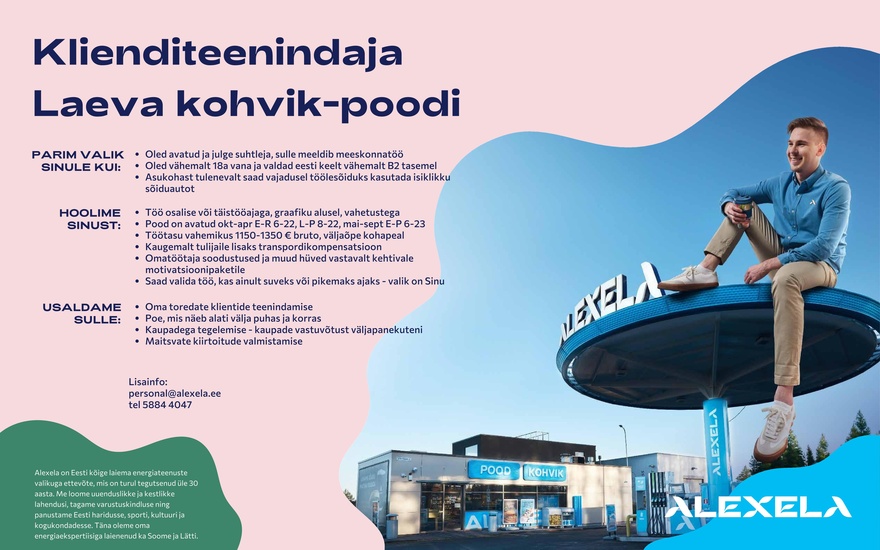 AS Alexela Klienditeenindaja Laeva kohvik-poodi