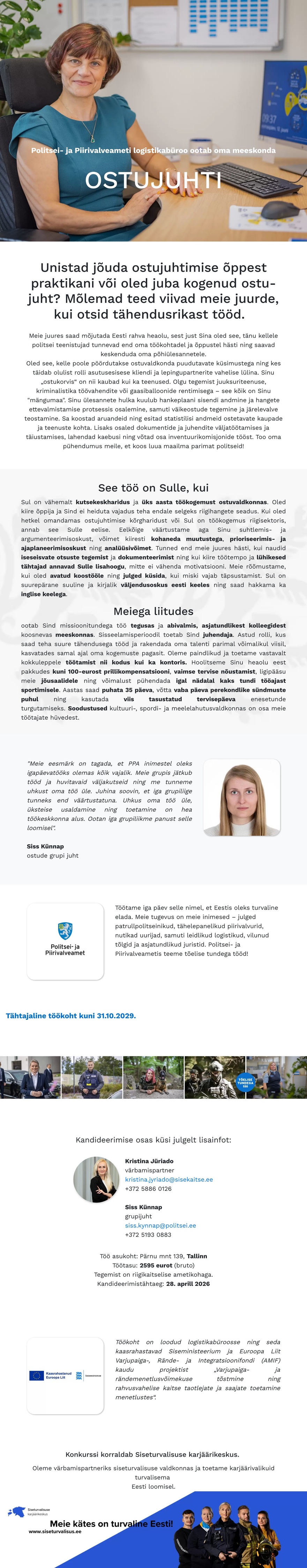 Siseturvalisuse karjäärikeskus Ostujuht