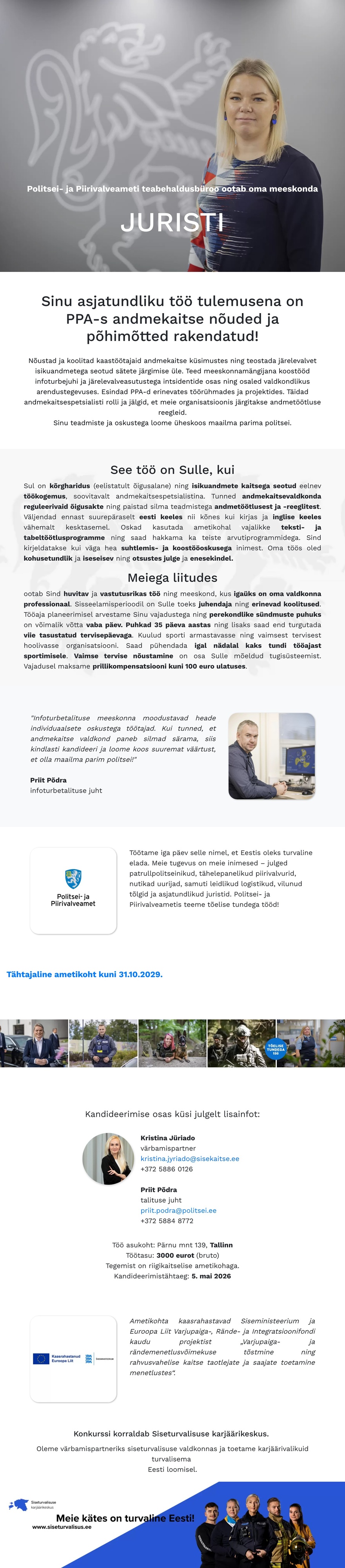 Siseturvalisuse karjäärikeskus Jurist