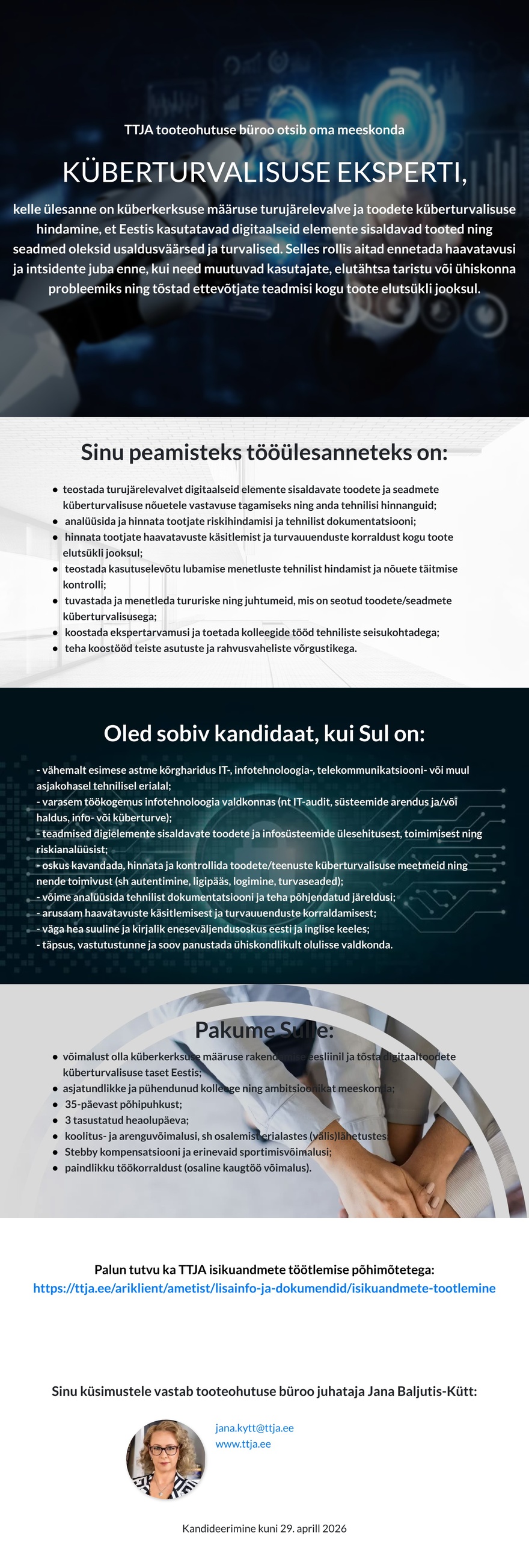 Tarbijakaitse ja Tehnilise Järelevalve Amet Küberturvalisuse ekspert