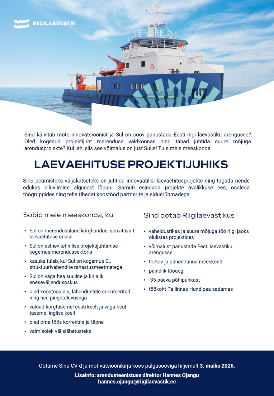 Riigilaevastik Laevaehituse projektijuht
