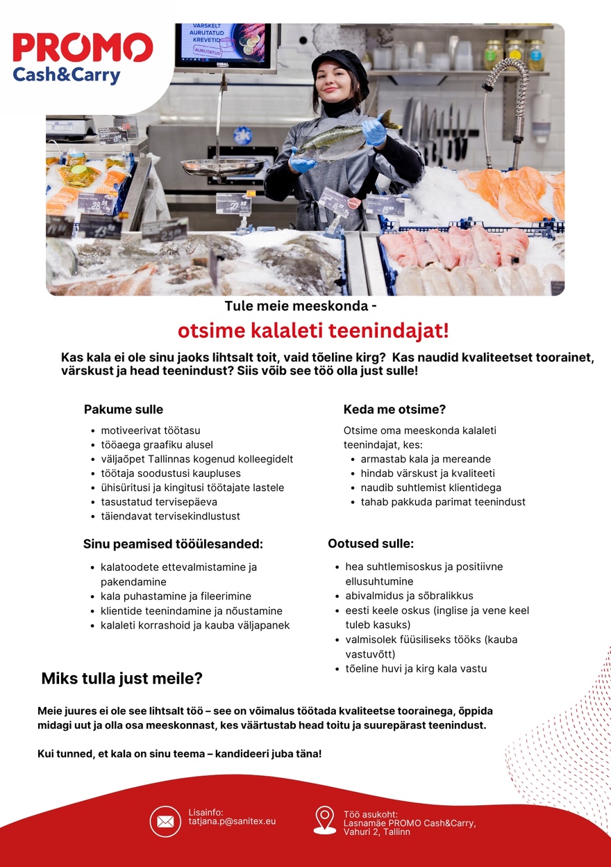 Sanitex OÜ Kalaleti teenindaja