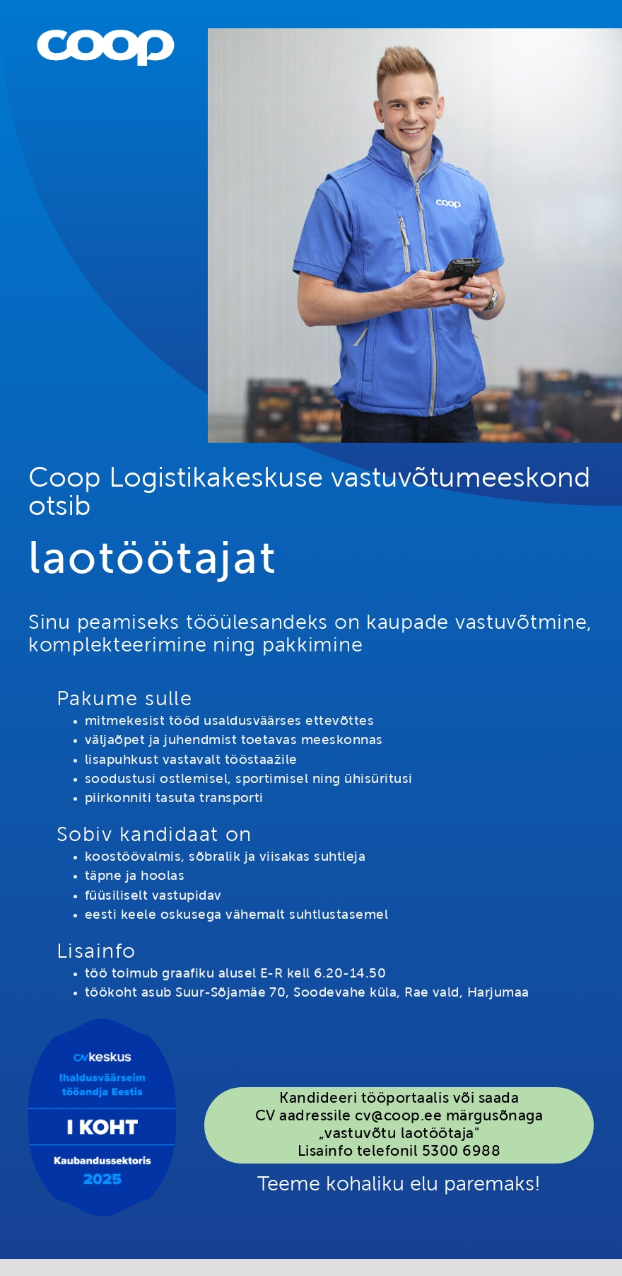 Coop Eesti Keskühistu Laotöötaja