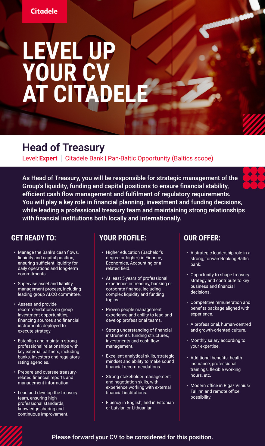 AS CITADELE BANKA EESTI FILIAAL Head of Treasury