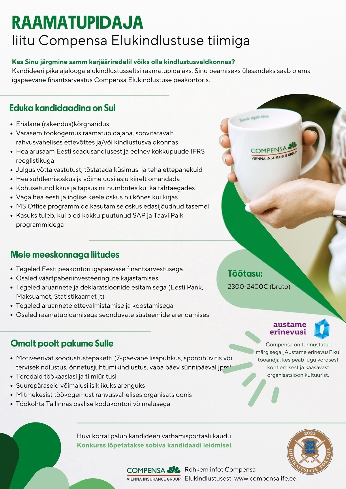 Compensa Life Vienna Insurance Group SE Raamatupidaja