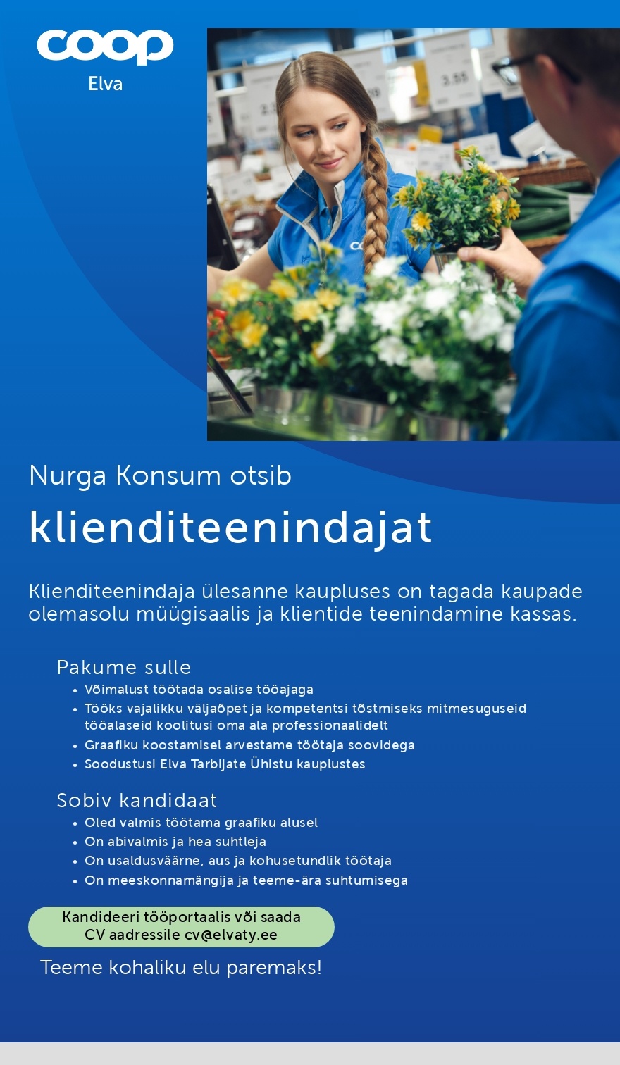 Elva Tarbijate Ühistu Klienditeenindaja Nurga Konsumisse