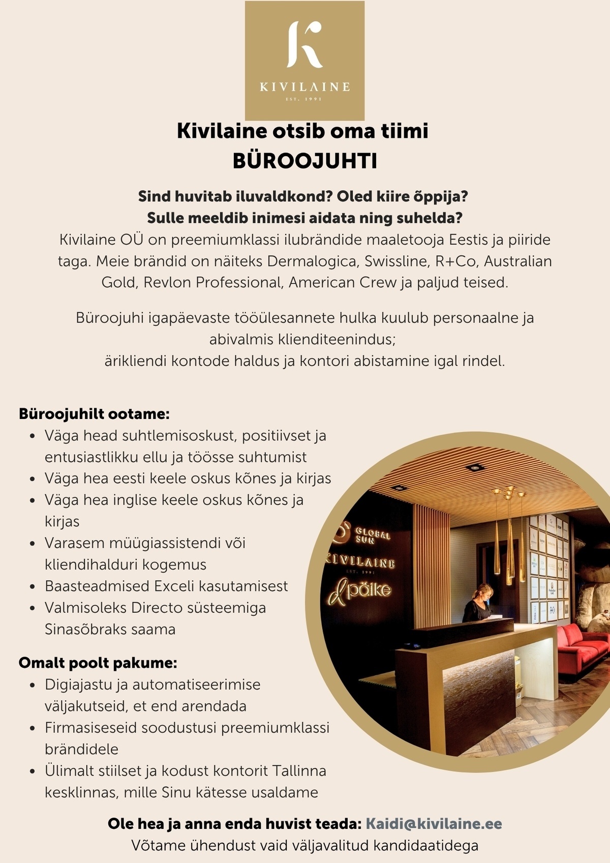 Kivilaine OÜ Büroojuht