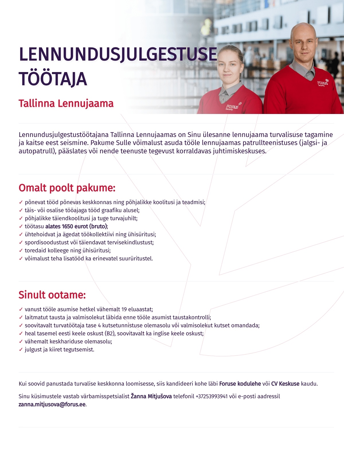 Forus Security AS Lennundusjulgestuse töötaja