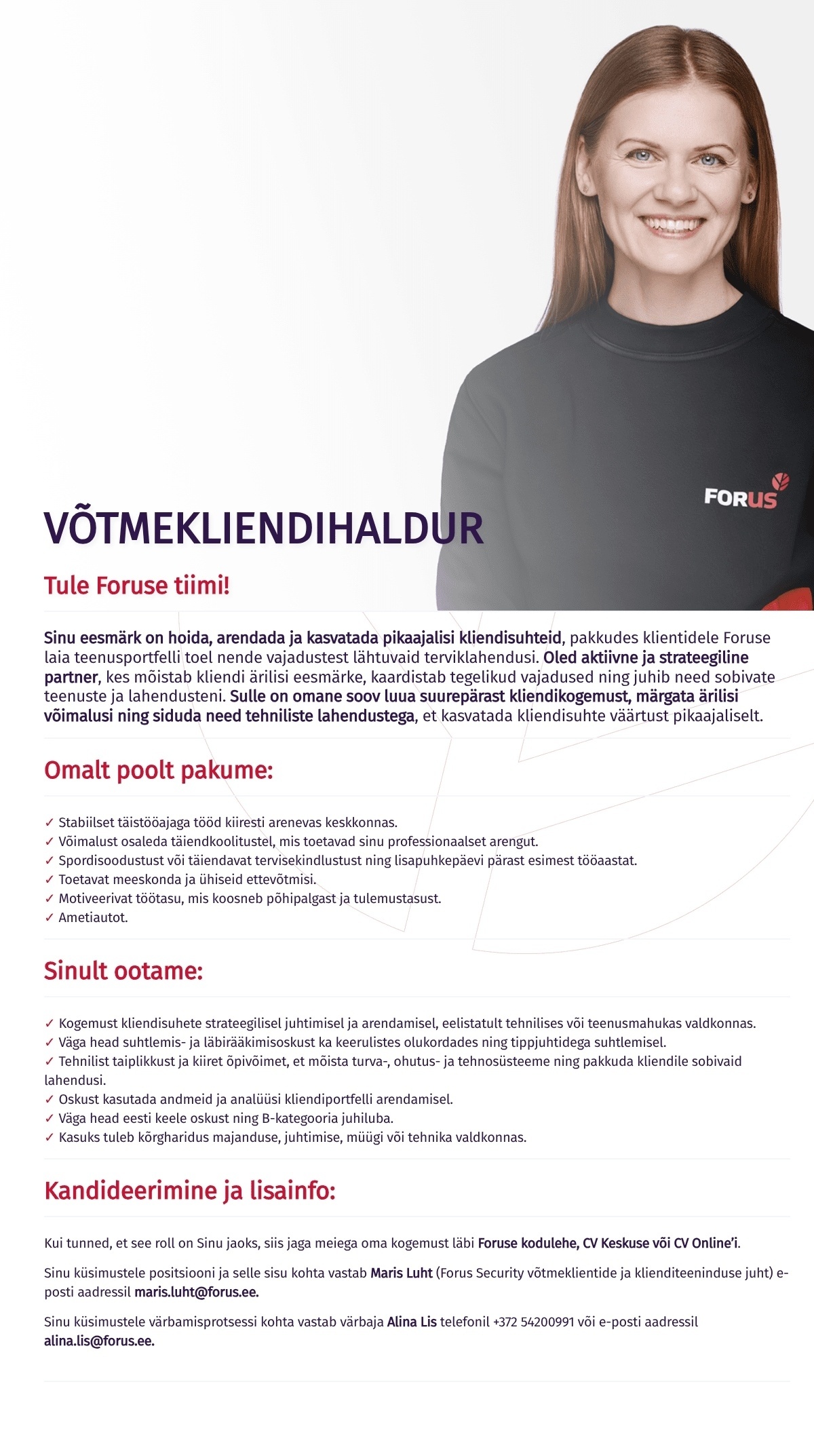 Forus Security AS Võtmekliendihaldur