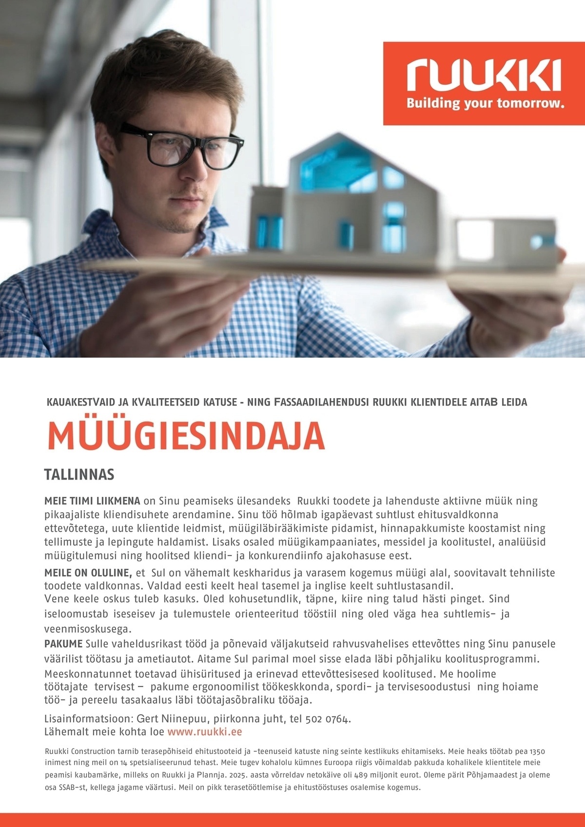 RUUKKI PRODUCTS AS Müügiesindaja