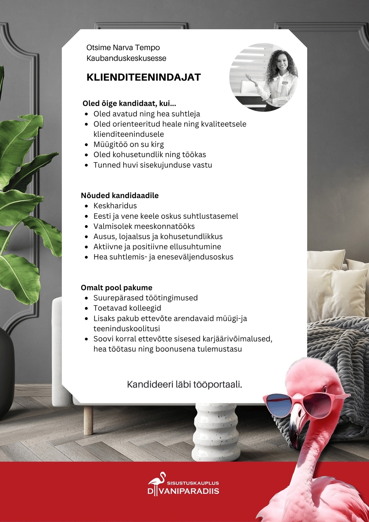 Diivaniparadiis OÜ Klienditeenindaja