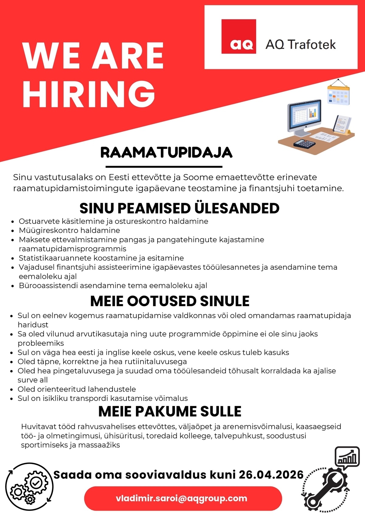 AQ Trafotek AS Raamatupidaja