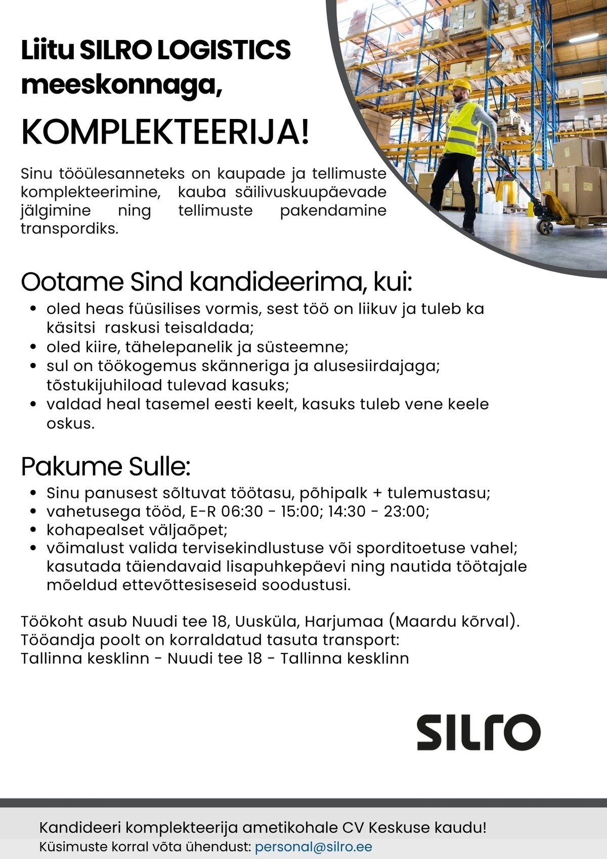 Silro Logistics OÜ Komplekteerija