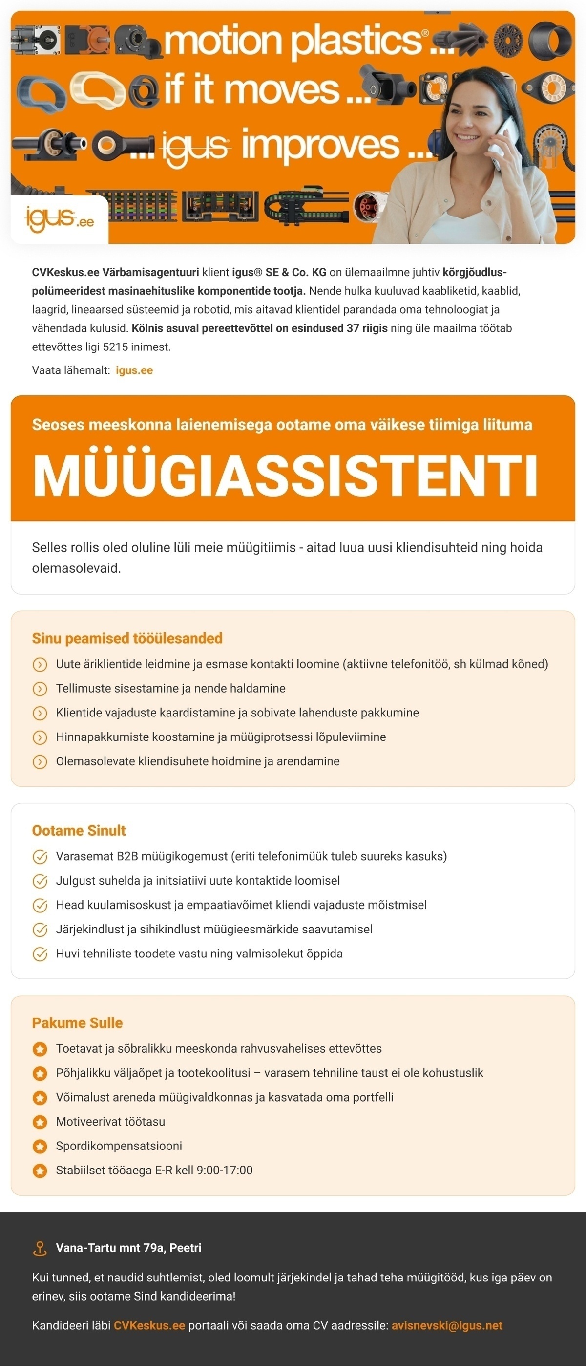 igus OÜ Müügiassistent