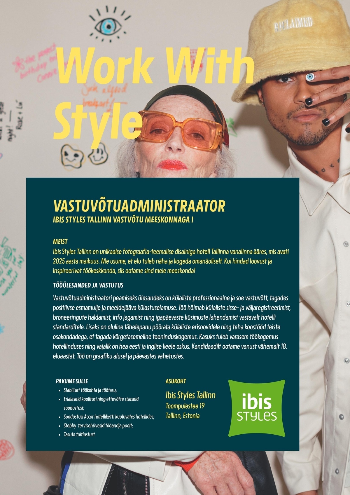 Duco Styles OÜ VASTUVÕTUADMINISTRAATOR - liitu ibis Styles Tallinn meeskonnaga!