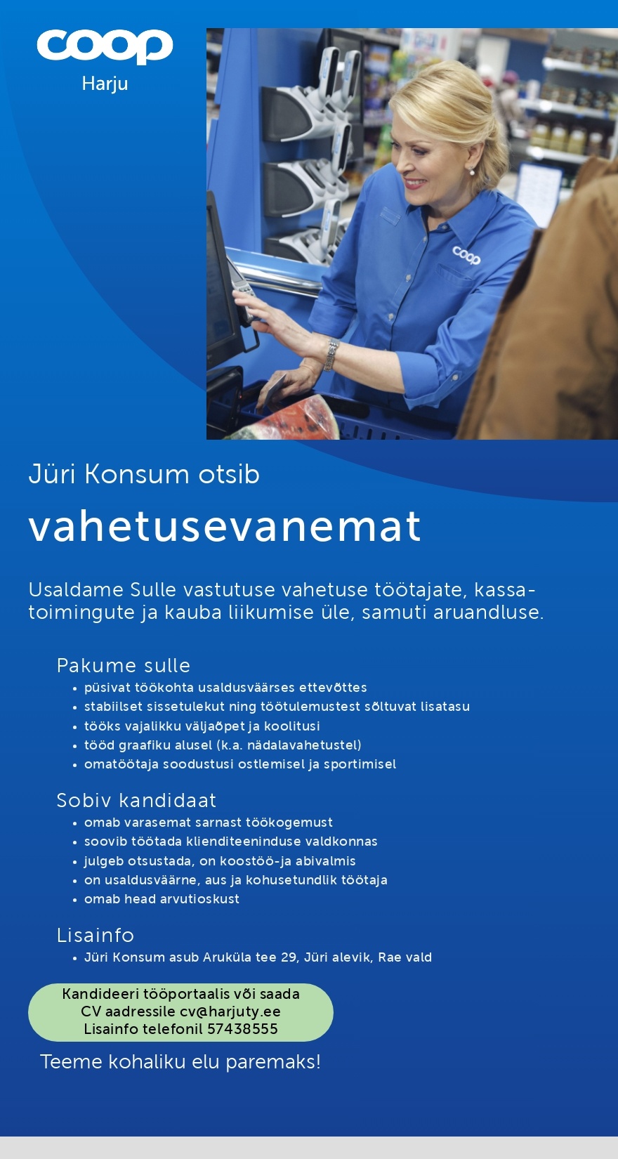 Harju Tarbijate Ühistu Vahetuse vanem Jüri Konsum (Coop Harju)