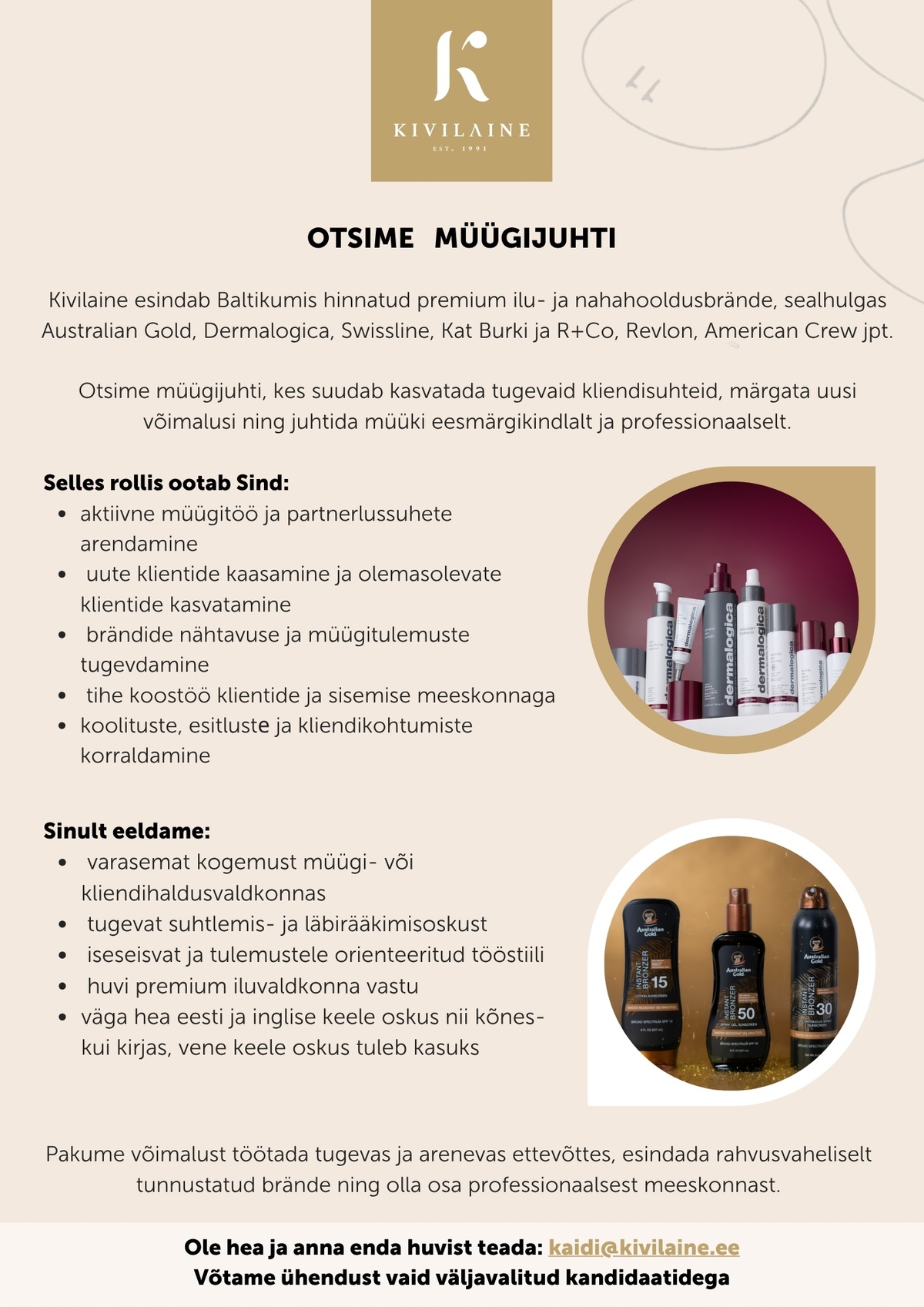 Kivilaine OÜ Müügijuht