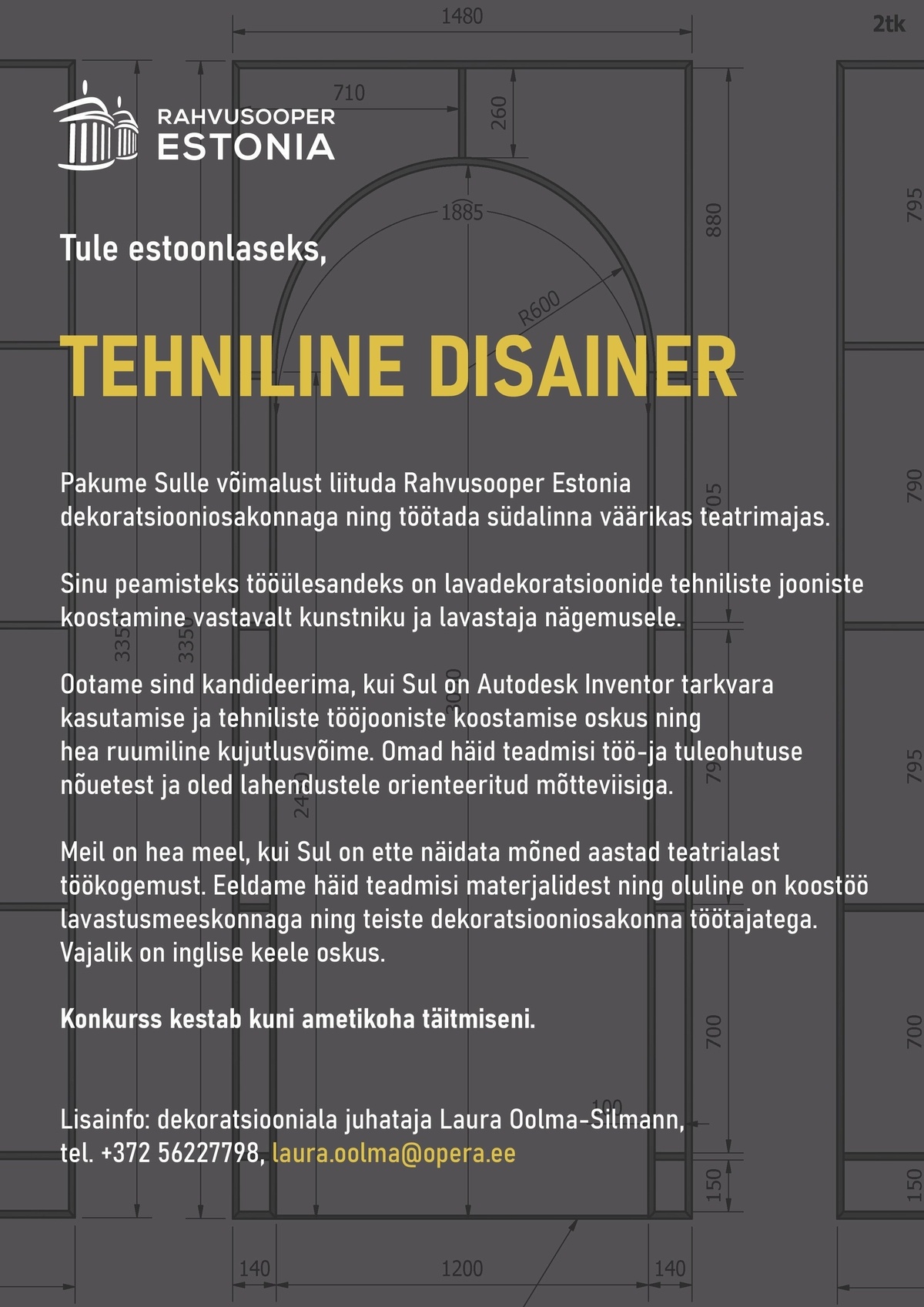 Rahvusooper Estonia Tehniline disainer