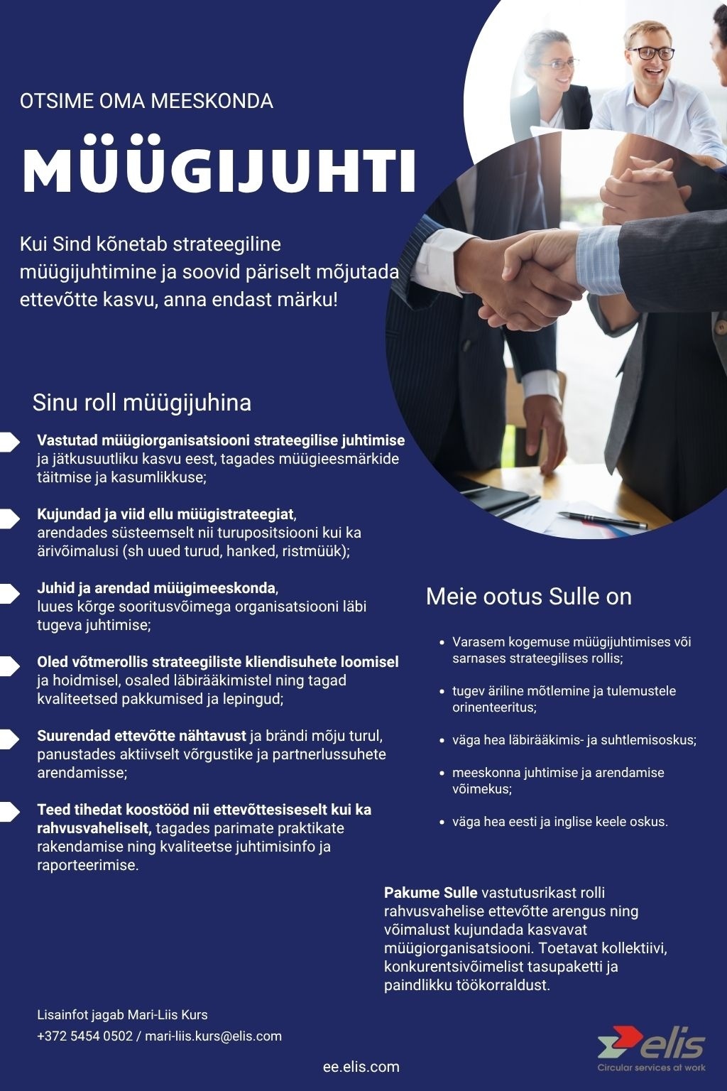 Elis Textile Service AS Müügijuht