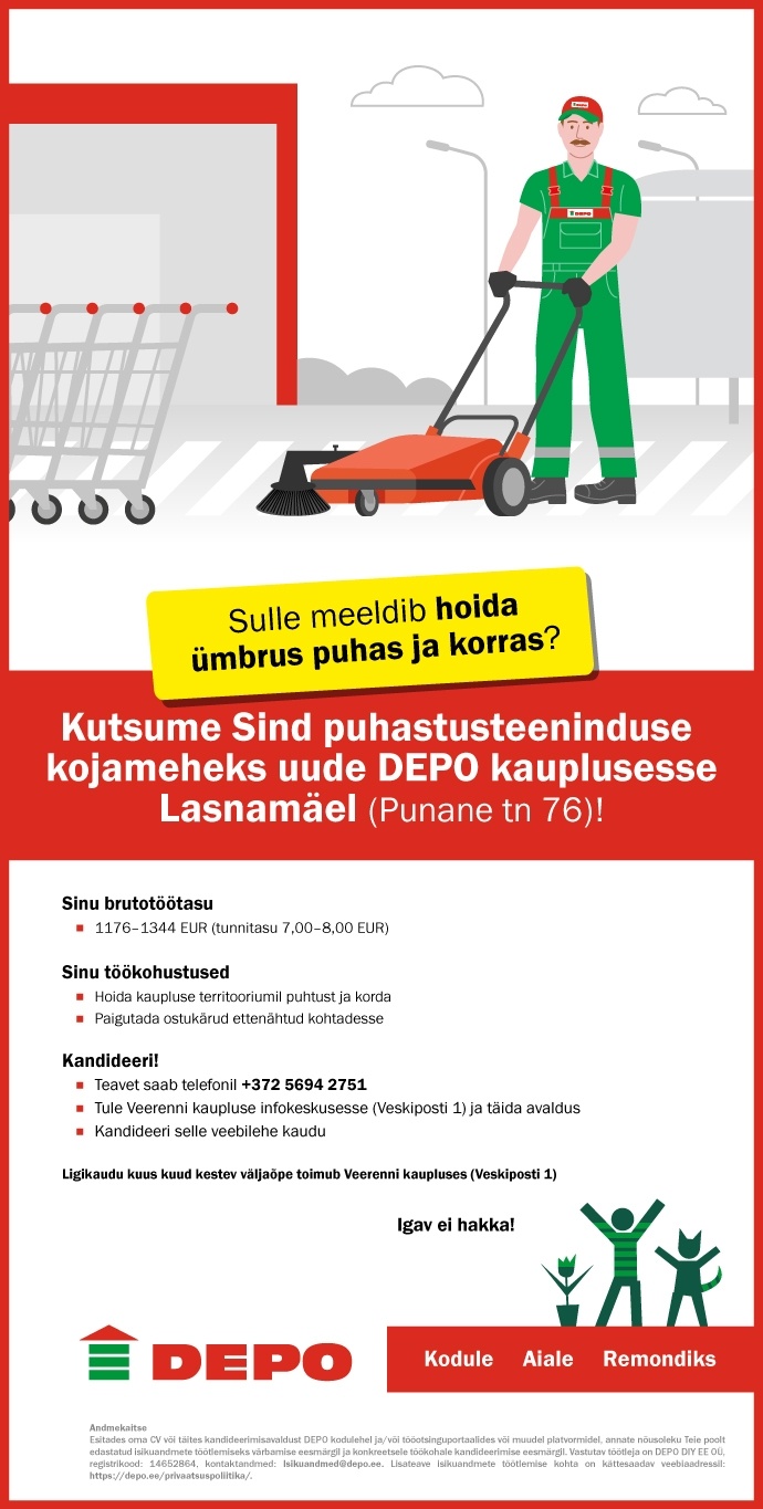 DEPO DIY EE OÜ Kojamees, Lasnamäe (Punane tn 76)