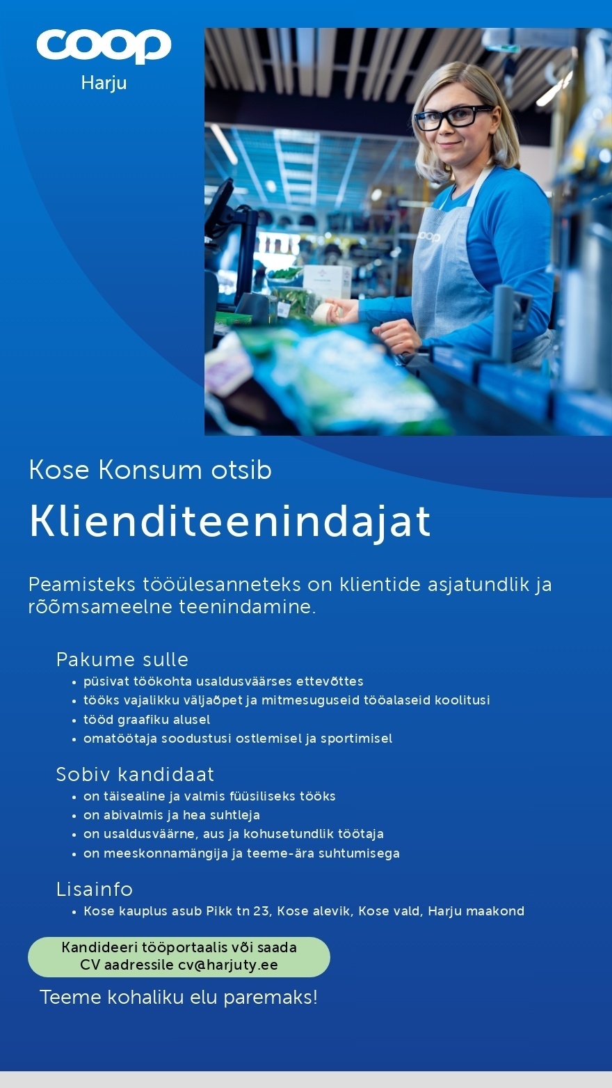Harju Tarbijate Ühistu Klienditeenindaja Kose Konsumisse (Coop Harju)