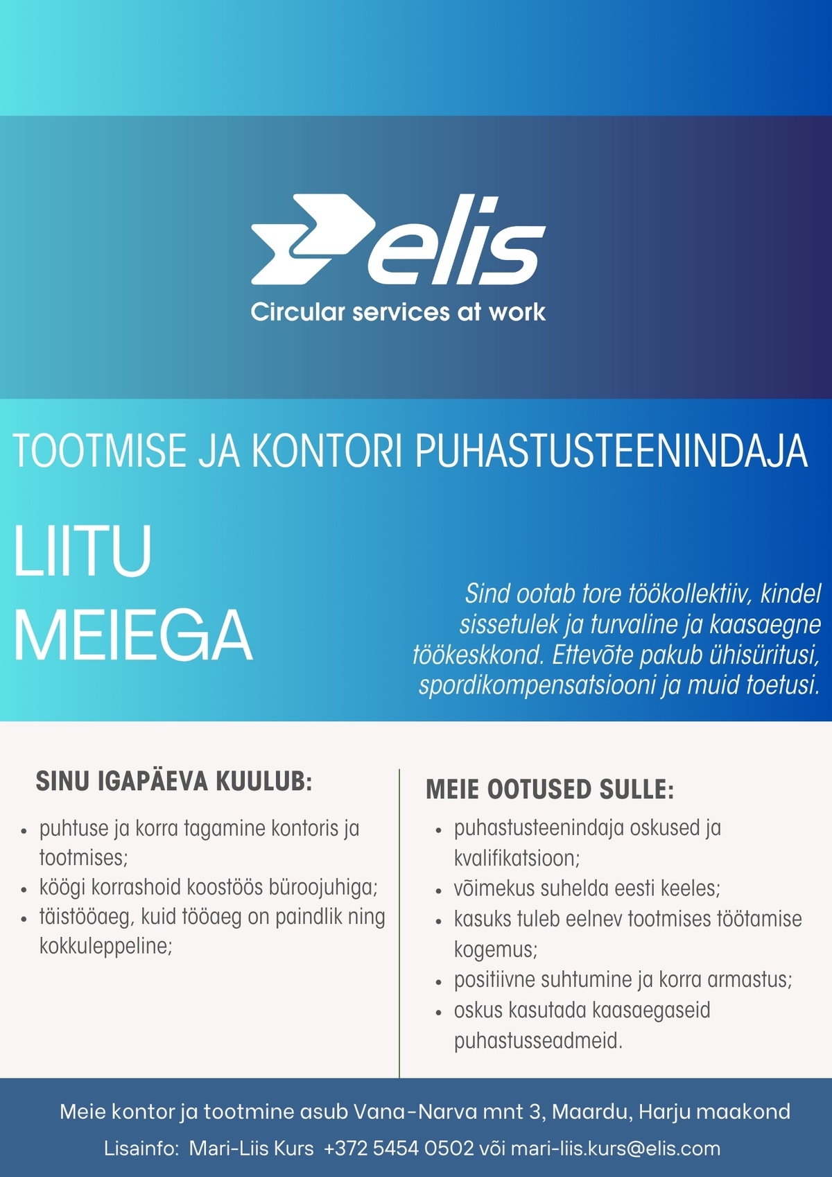 Elis Textile Service AS Puhastusteenindaja