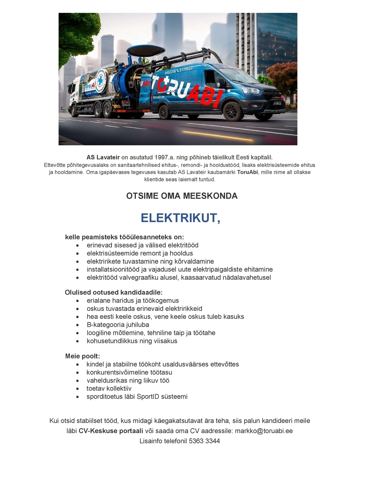 Lavateir AS Elektrik