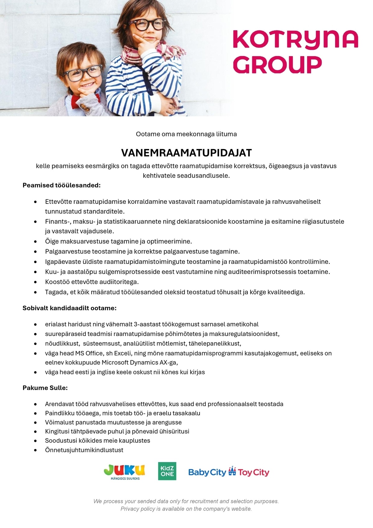 Kotryna OÜ Vanemraamatupidaja